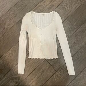 Aritzia Soloist Sweater Light Birch